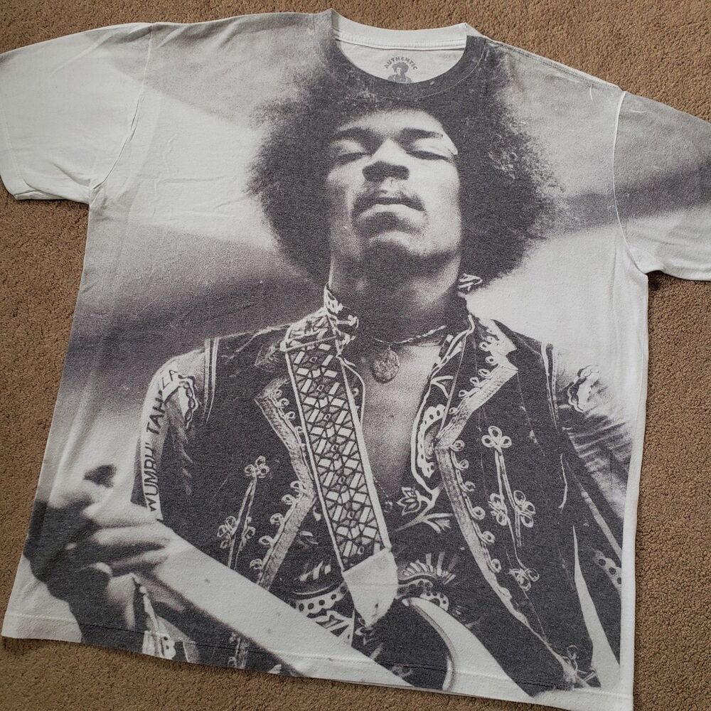 2013 Jimi Hendrix All Over Print Sz XL USA Made Officially Licensed T-Shirt AOP - Picture 2 of 7